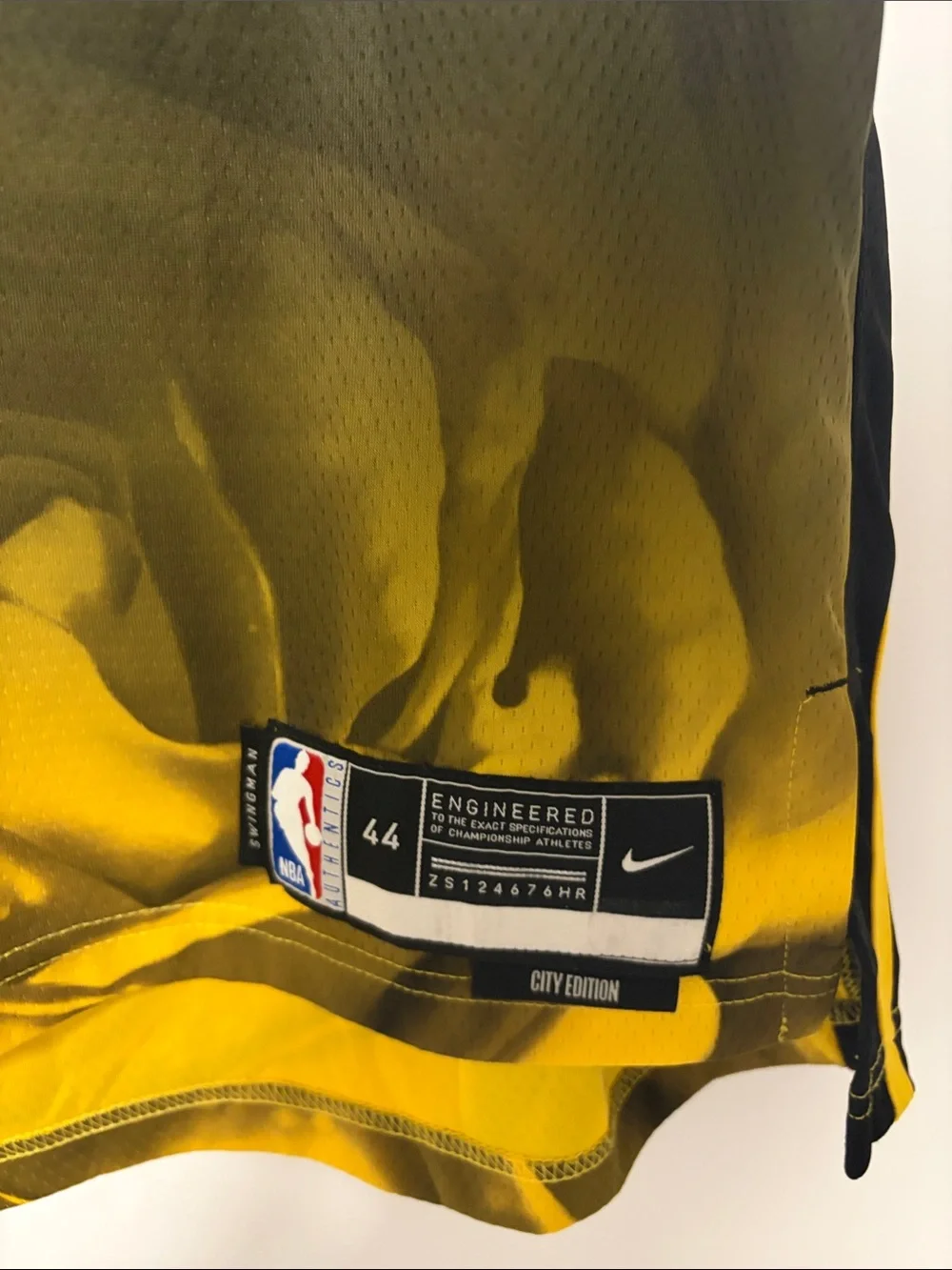 Nike Black and Yellow Stephen Curry #30 Basketball Jersey